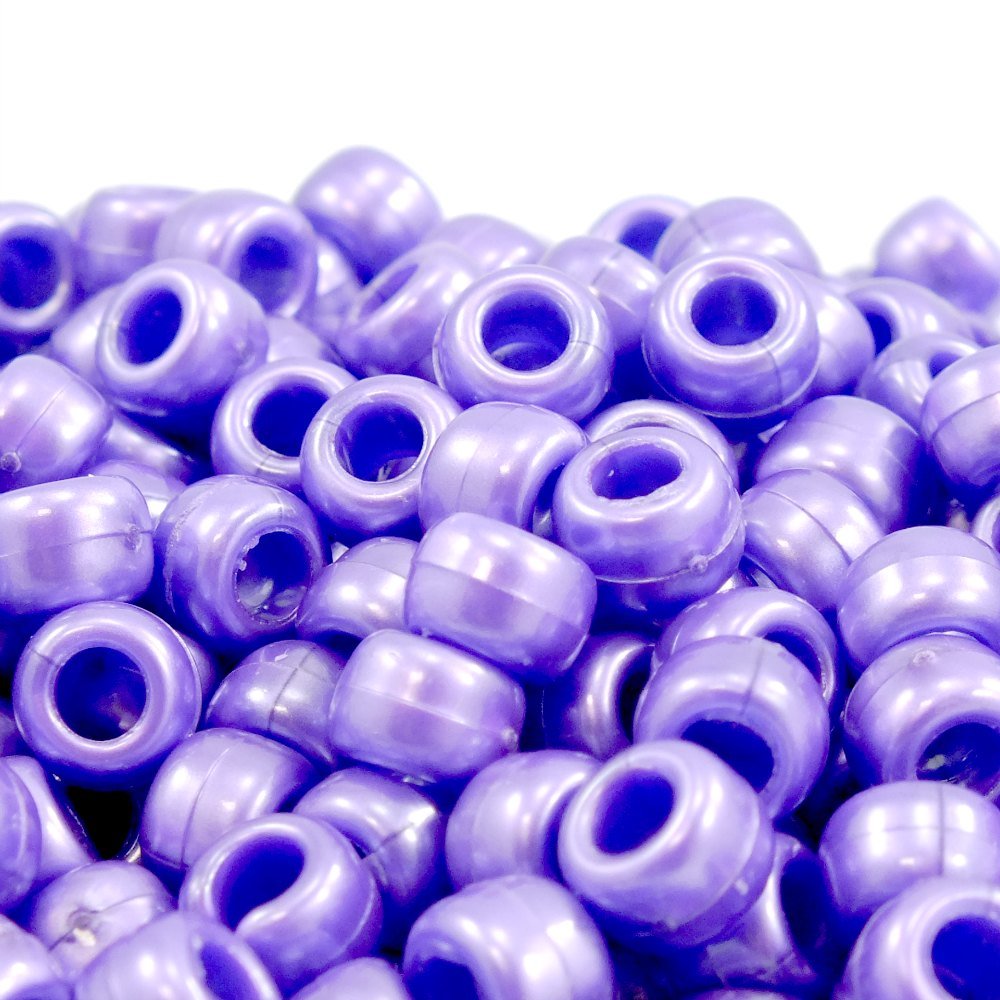 Pony Beads Plastic Barrel 6x8mm - Opaque Lilac - 100pk - Beads And Beading  Supplies from The Bead Shop Ltd UK