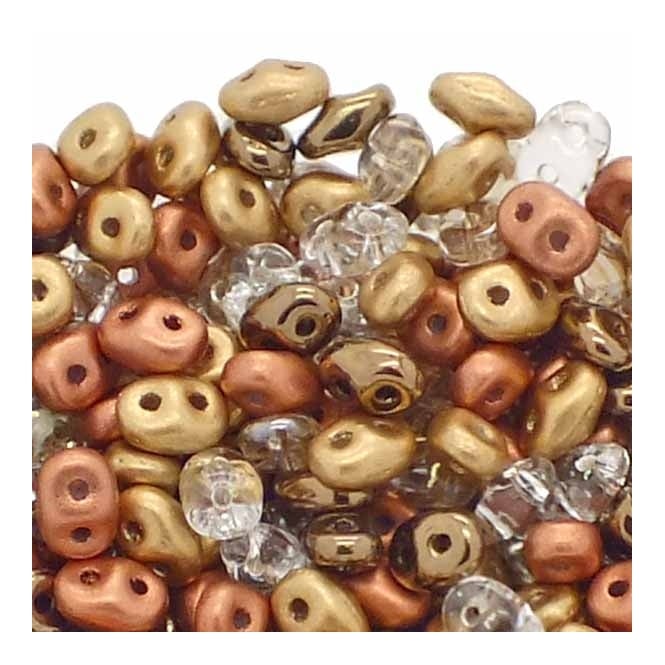 SuperDuo Bead Mix 2.5x5mm - Gold Rush - 10g