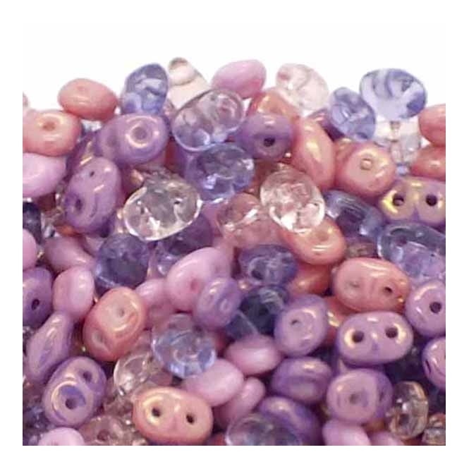 SuperDuo Bead Mix 2.5x5mm - Lavender Blossom - 10g