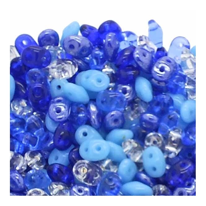 SuperDuo Bead Mix 2.5x5mm - Ocean Splash - 10g