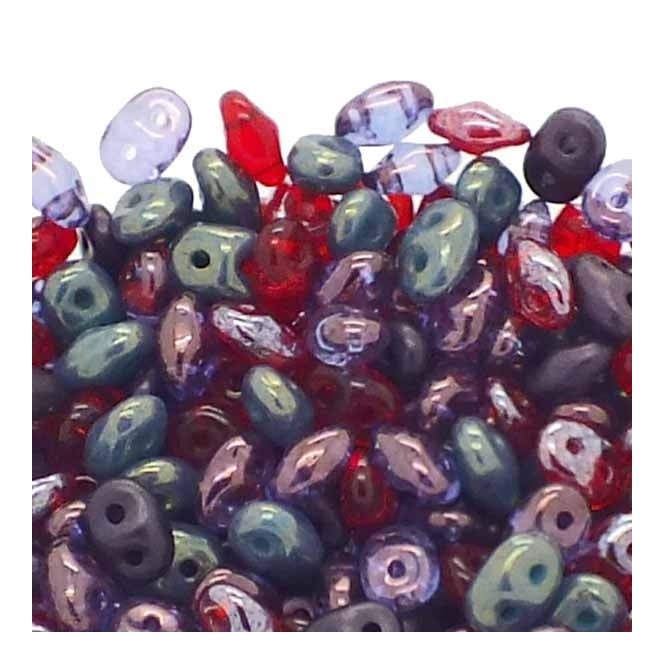 SuperDuo Bead Mix 2.5x5mm - Winterberry - 10g